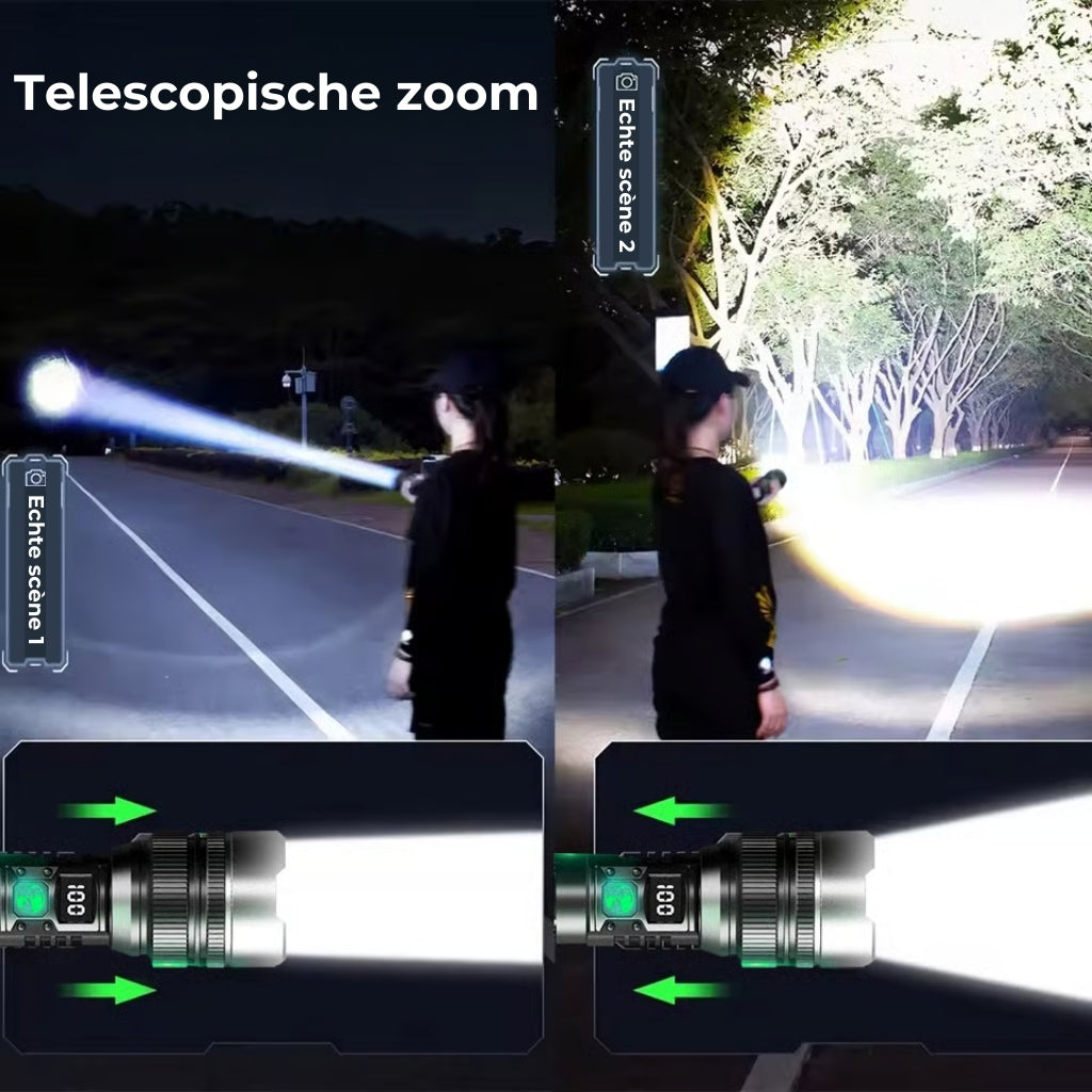 StormBeam Telescopische Zaklamp Powerbank