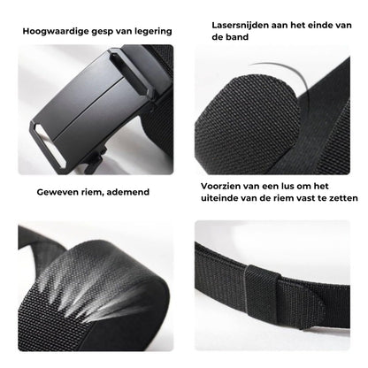 Stretch-fit Tactical Belt – Ultralichte Ratelriem voor Buiten, Werk en EDC