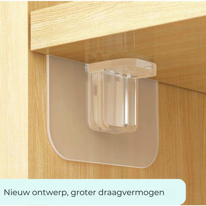 Onzichtbare Zelfklevende Plankhaken - 4 Stuks