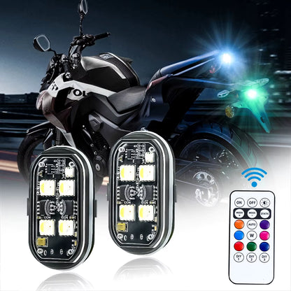 Draadloze LED Stroboscooplampen - Incl. Afstandsbediening - 2 Stuks