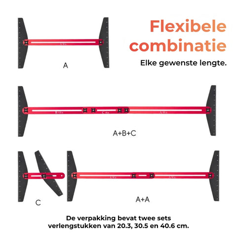 Opvouwbare Aluminium Trapmeter