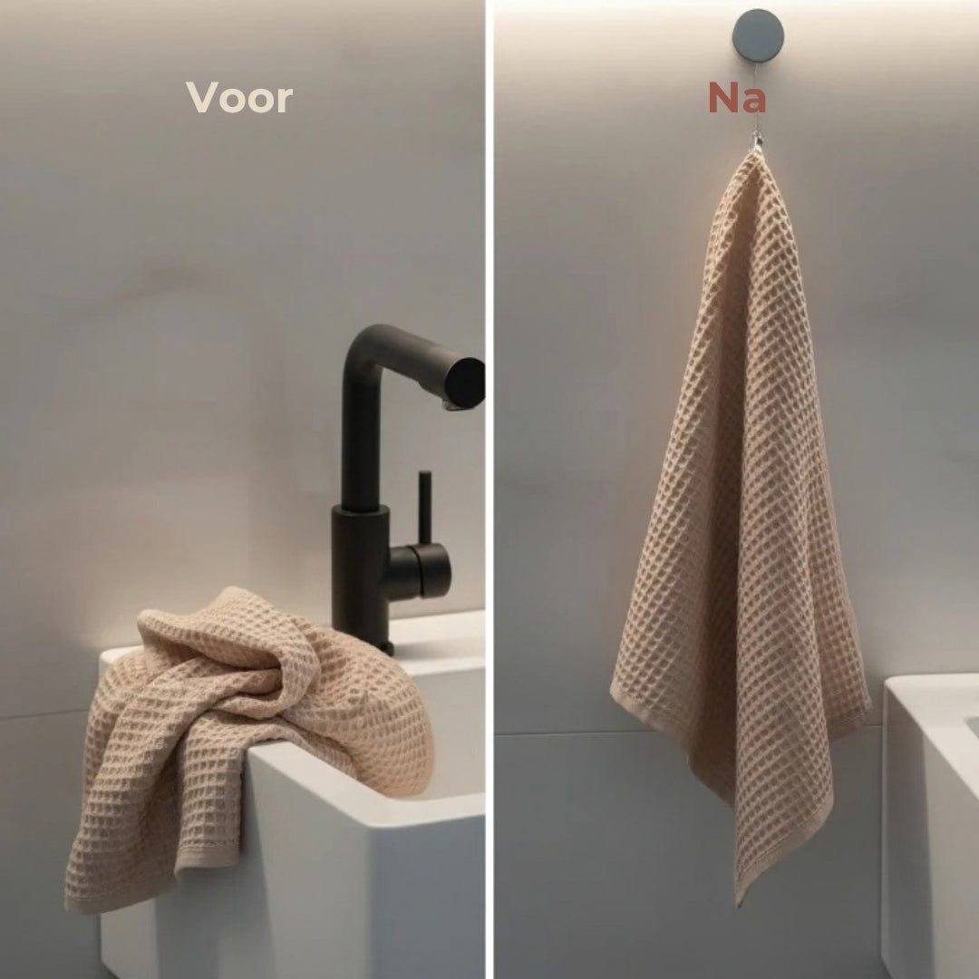 Zelfklevende Handdoekhouder met Automatisch Intrekbare Clip