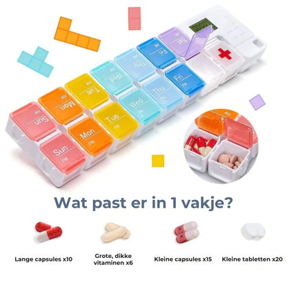 Wekelijkse Pillenplanner met Alarmklok