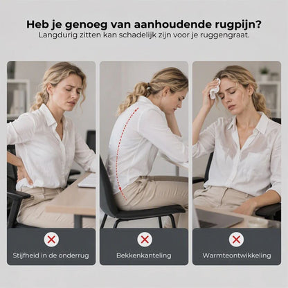 Ergonomisch Zitkussen met Rugsteun van Traagschuim