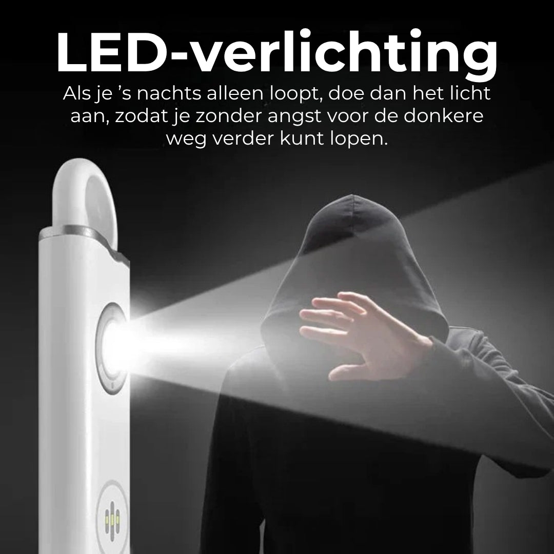 Zelf-Verdediging Alarm Sleutelhanger met LED-Flitser