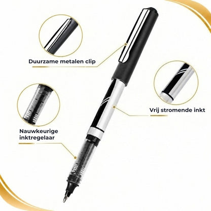 Vlekvrije en Sneldrogende Inktpennenset - 12 Stuks