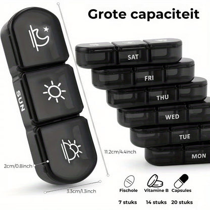 Draagbare Pillenorganizer, 7 dagen pillendoos
