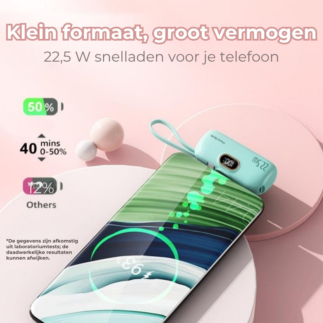 Mini-powerbank van 22,5 W