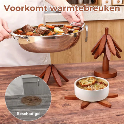 Houten handgemaakte hoogwaardige hittebestendige onderzetters