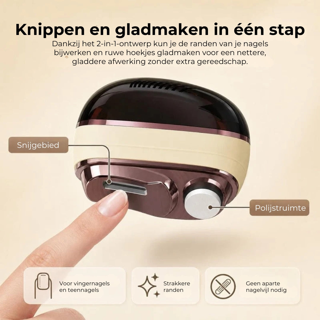 2-in-1 Elektrische Nagelknipper- en Polijster
