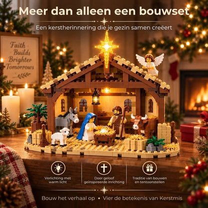 Lichtgevende Kerststal Bouwset