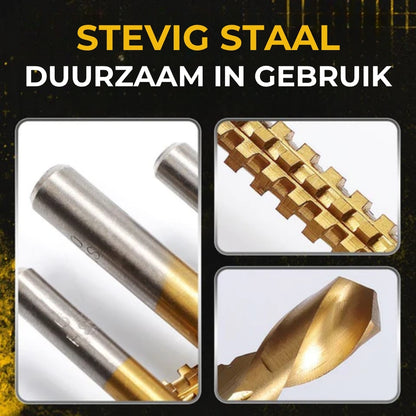 ⚙️Set spiraalboren – HSS, titaniumcoating en geschikt voor tal van materialen