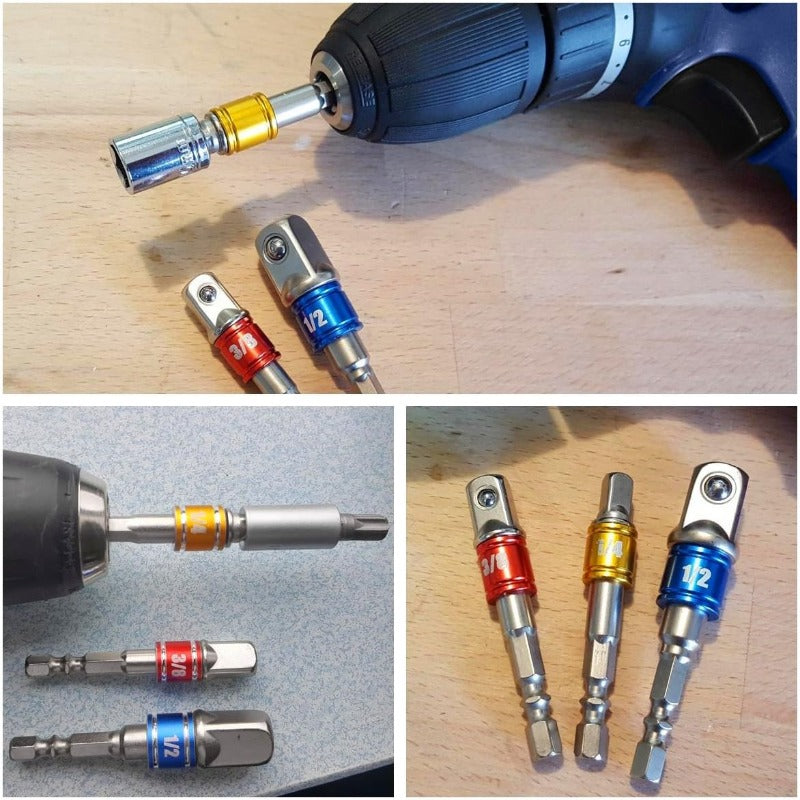 Set boor- en dopsleuteladapters