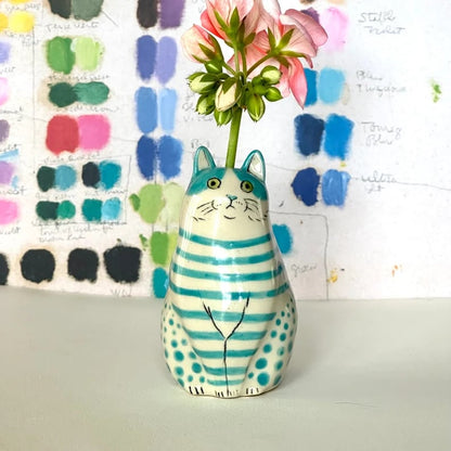 Handgeschilderde kattenvaascollectie