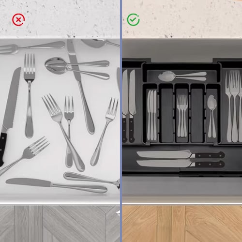 Uitschuifbare Verstelbare Keukenlade Organizer