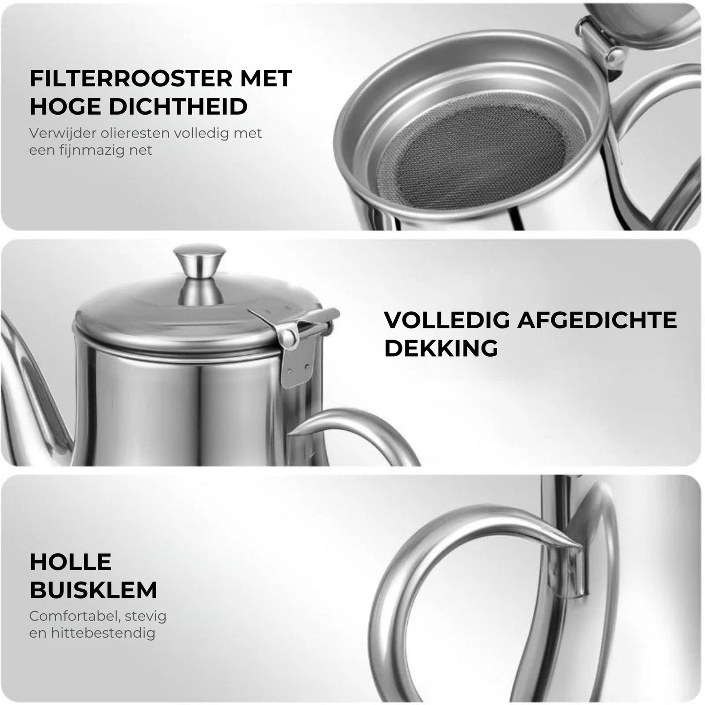 Roestvrijstalen oliezeefpan