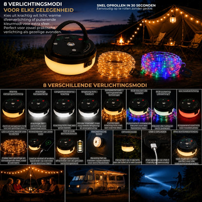 CampGlow PRO - 4-in-1 Oplaadbare Kampeerlamp