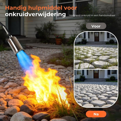 Propaangasbrander voor onkruid