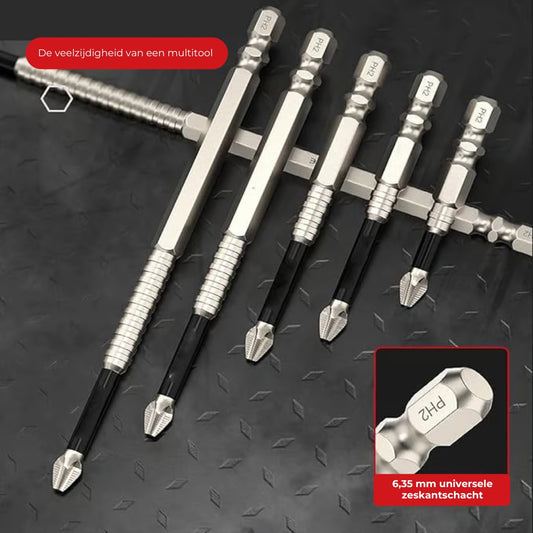 Antislip Schroevendraaierbits - Set van 6 Stuks