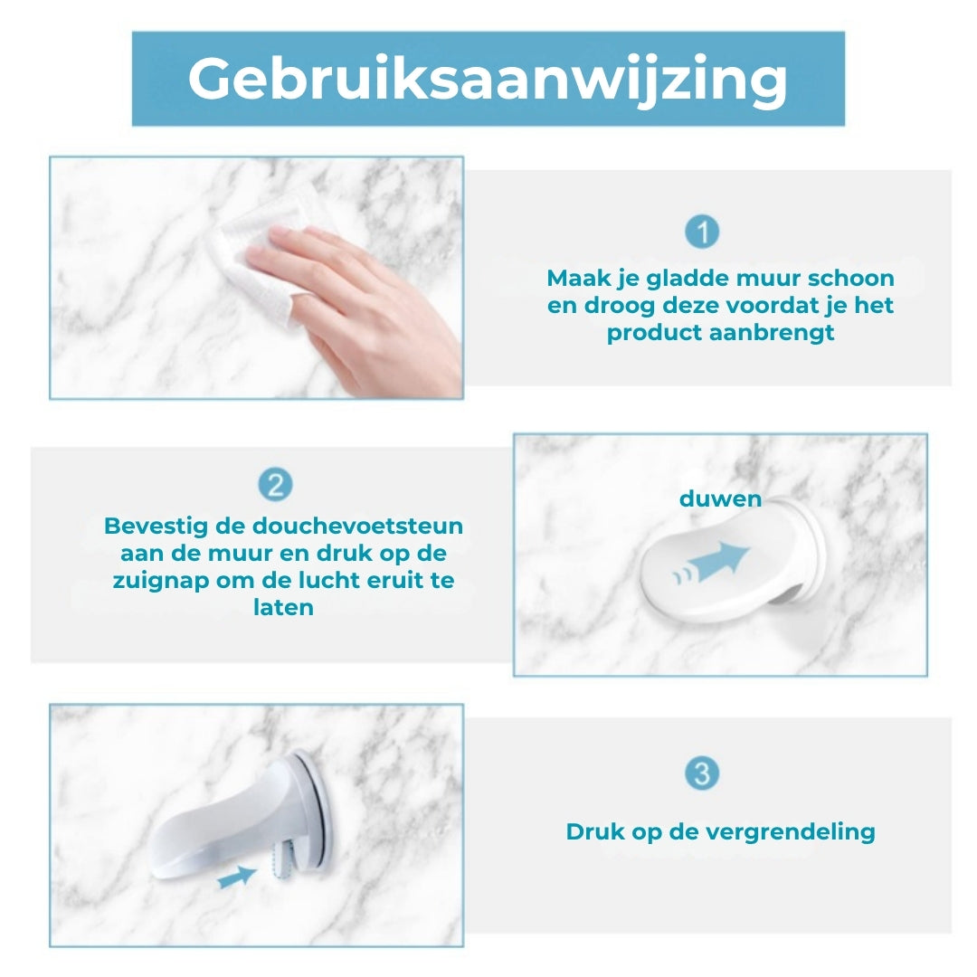 Douche Voetsteun met Vacuümklem