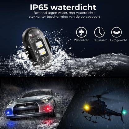 Draadloze LED Stroboscooplampen - Incl. Afstandsbediening - 2 Stuks