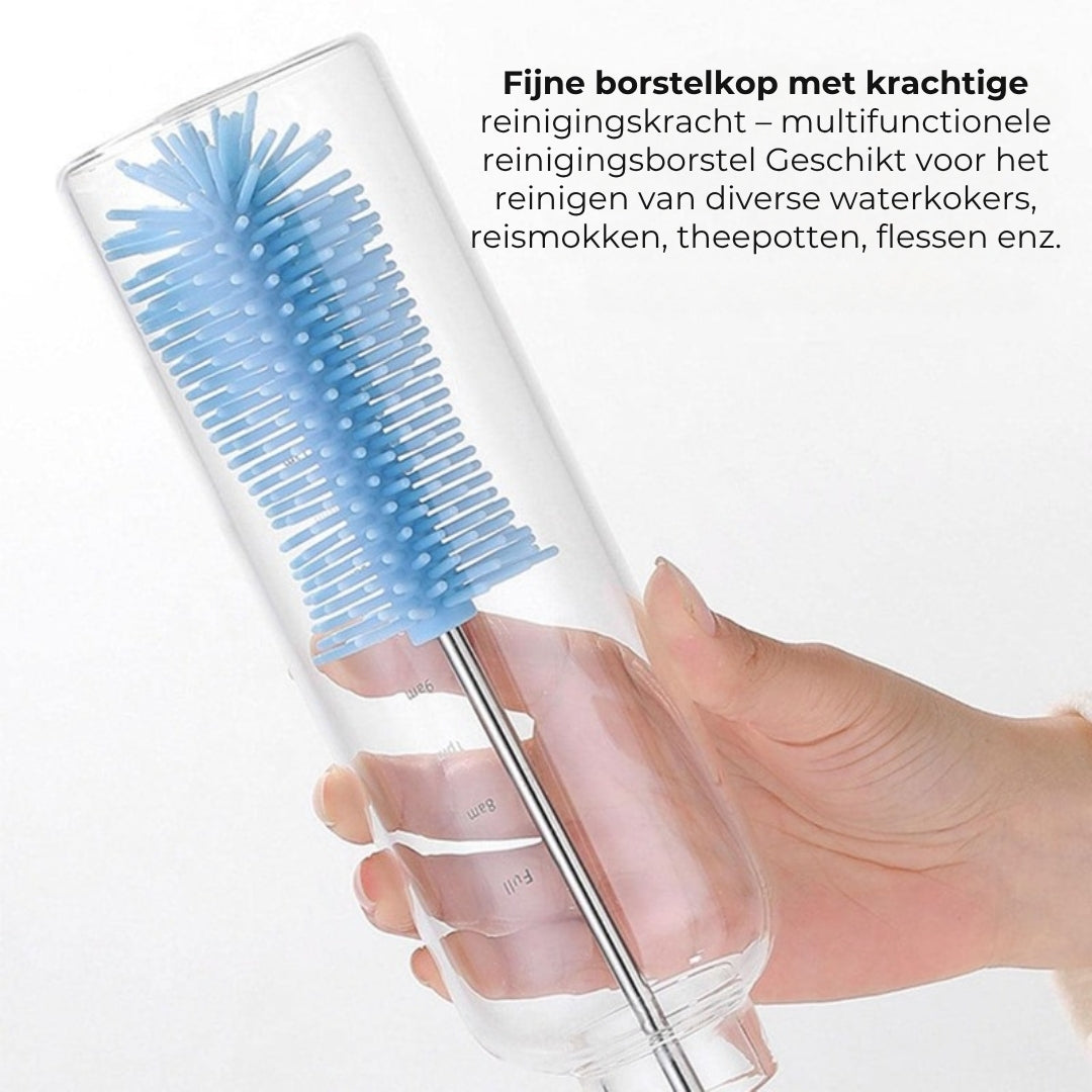 Draaiende silicone fles- en glazenborstel