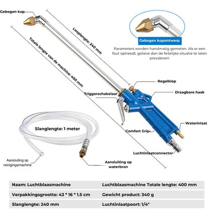 Perslucht Pistool met Watertoevoer