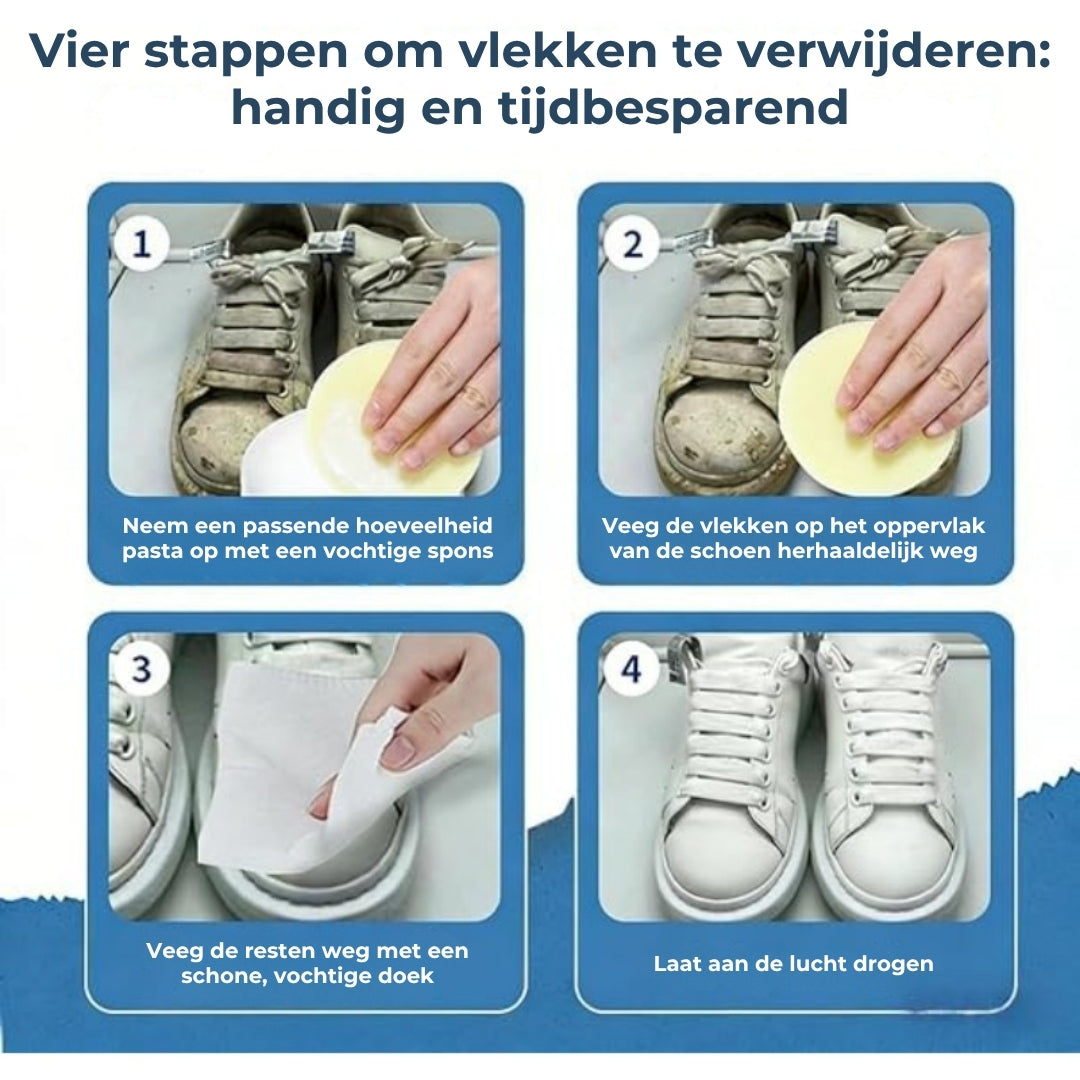 Witte schoenen renovatiepasta