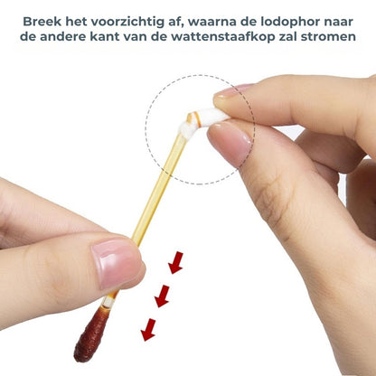 Jodium Wattenstaafjes - 50 Stuks