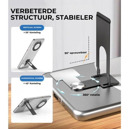 Ultradunne draaibare telefoonstandaard