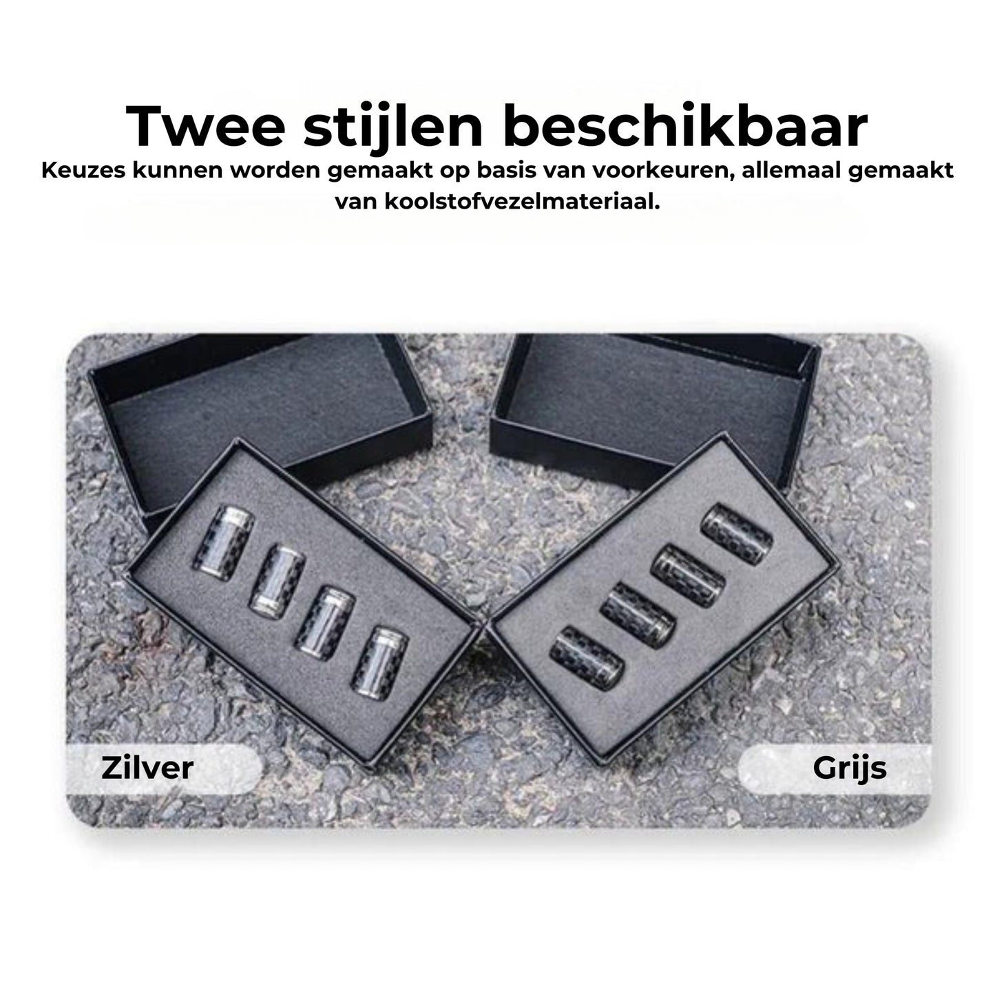 Koolstofvezel ventieldopjes banden – Lekvrije wielbeschermingsset