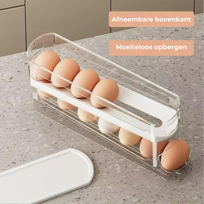 Eierhouder met zwaartekrachtsysteem