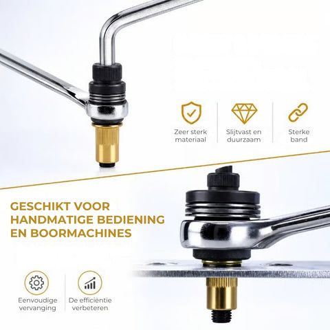 Klinkmoeradapterset voor Boormachines en Handmatige Bediening (M3-M8)
