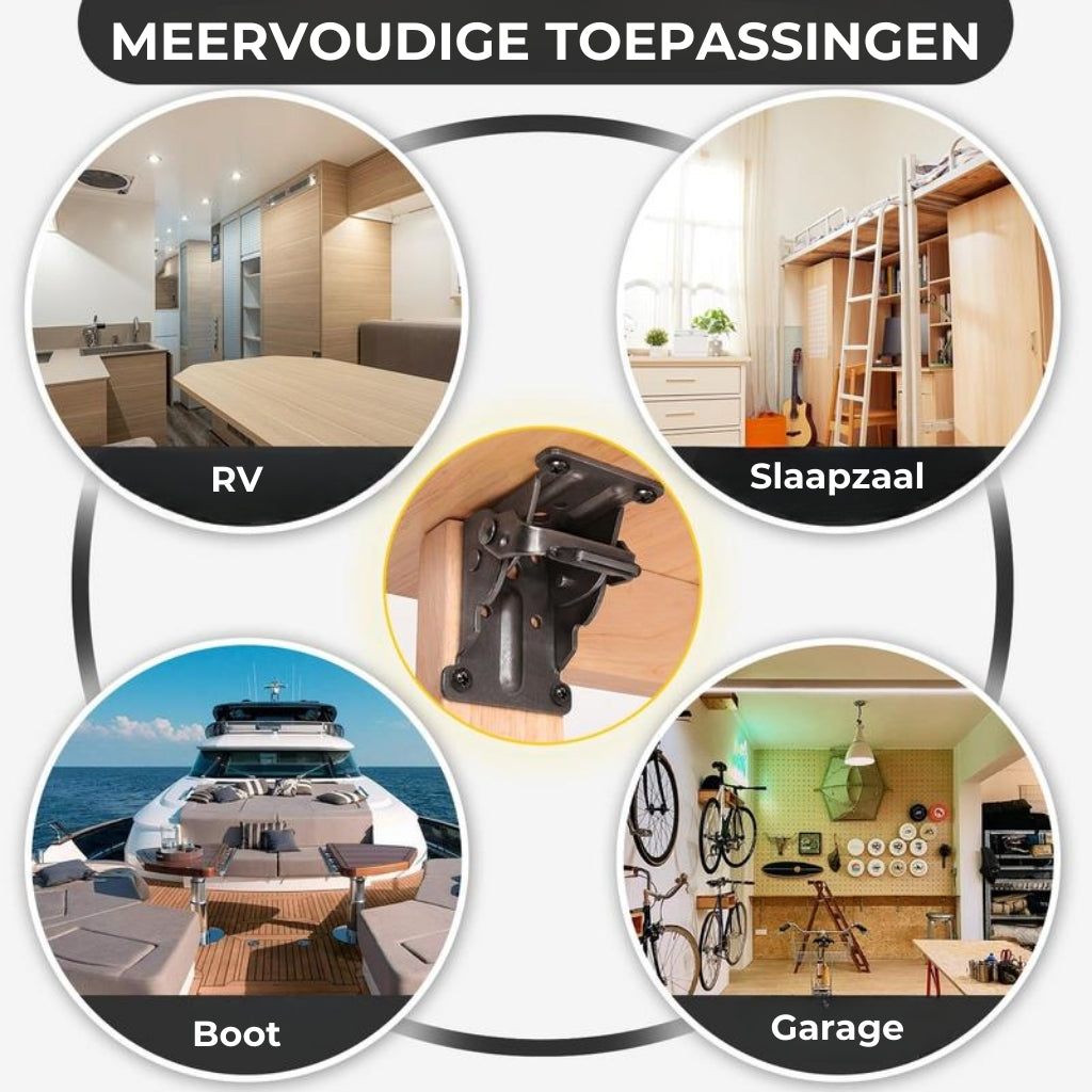 Zelfvergrendelende Vouwscharnieren voor Meubelondersteuning (set van 2)