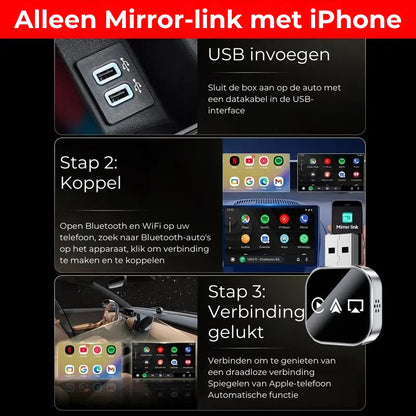 Draadloze Carplay Mirror Link-adapter