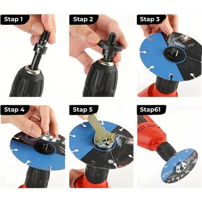 Drilboor Slijpschijf Adapter Set