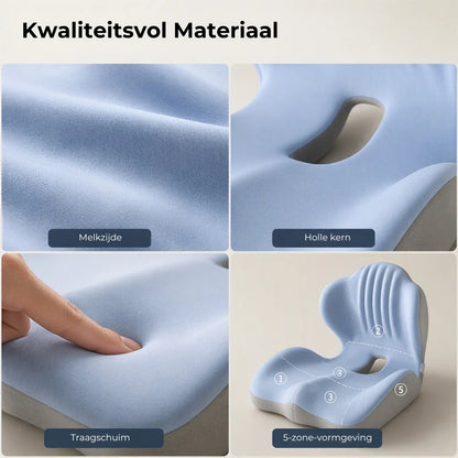 Ergonomisch Zitkussen met Rugsteun van Traagschuim