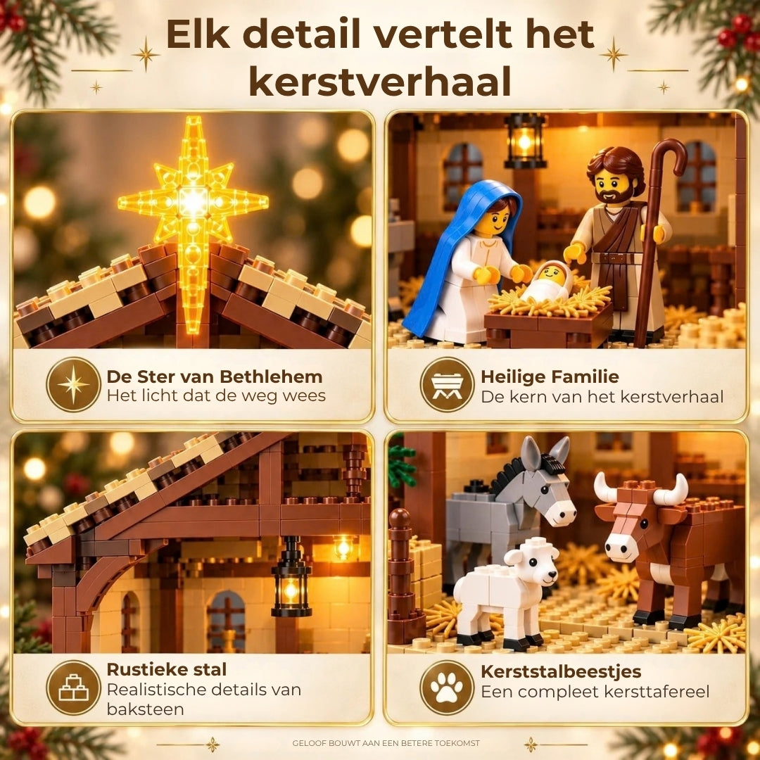 Lichtgevende Kerststal Bouwset