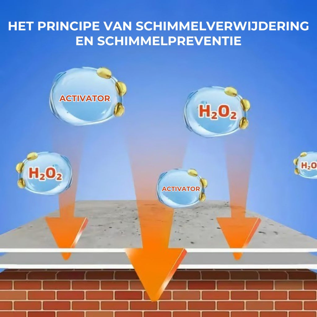 Snelwerkende anti-schimmel muurrandspray