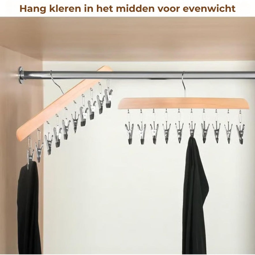 Kledinghanger met 10 klemmen