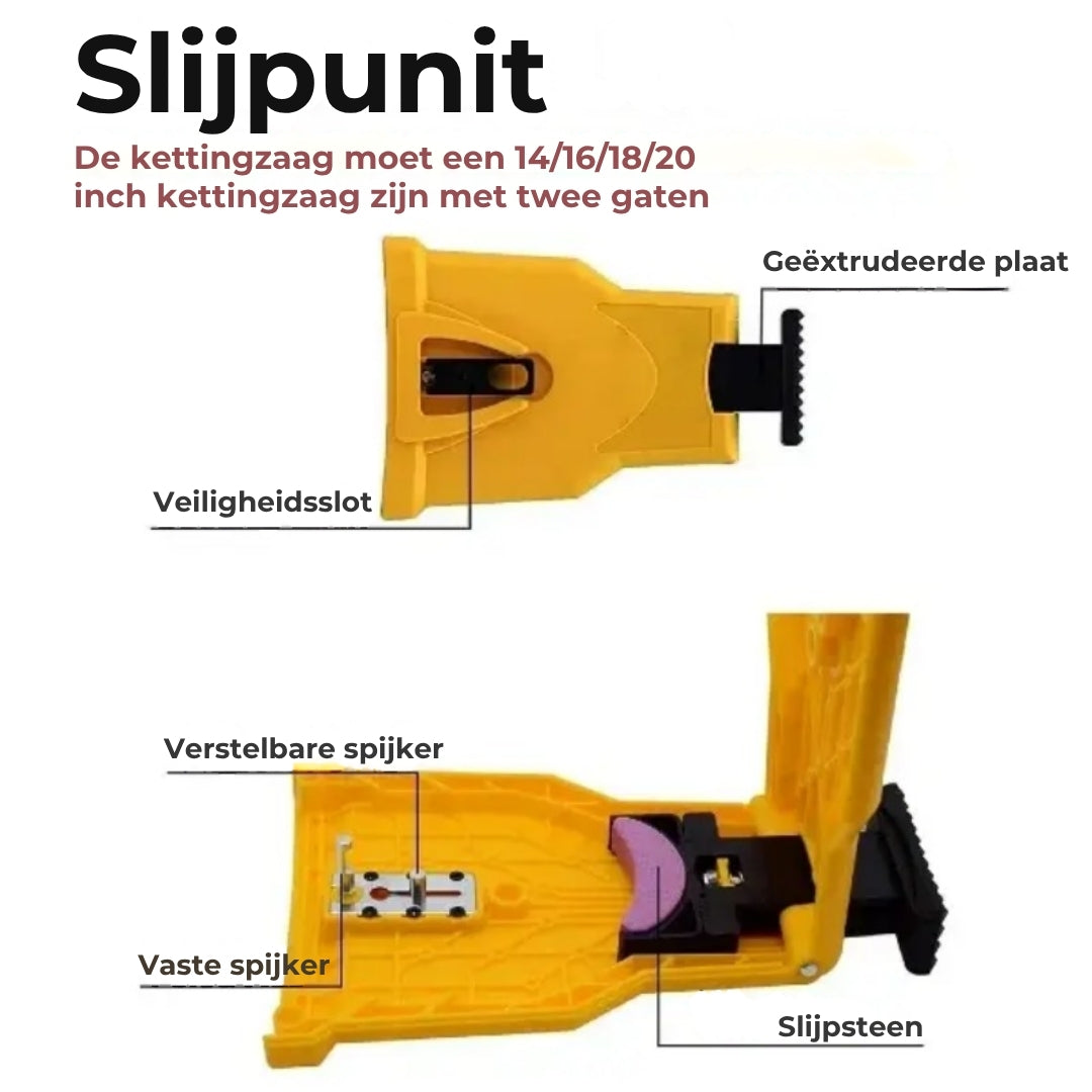 Hoogwaardige Kettingzaagtandenslijper - Incl. 5 Slijpstenen