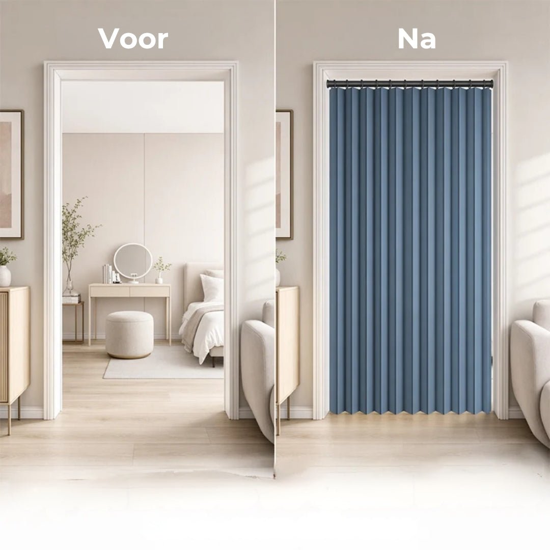 Boorloos Deurgordijn - Incl. Telescopische Stang