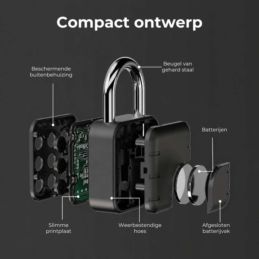 Ultrasterk Hangslot via Bluetooth of Cijfercode