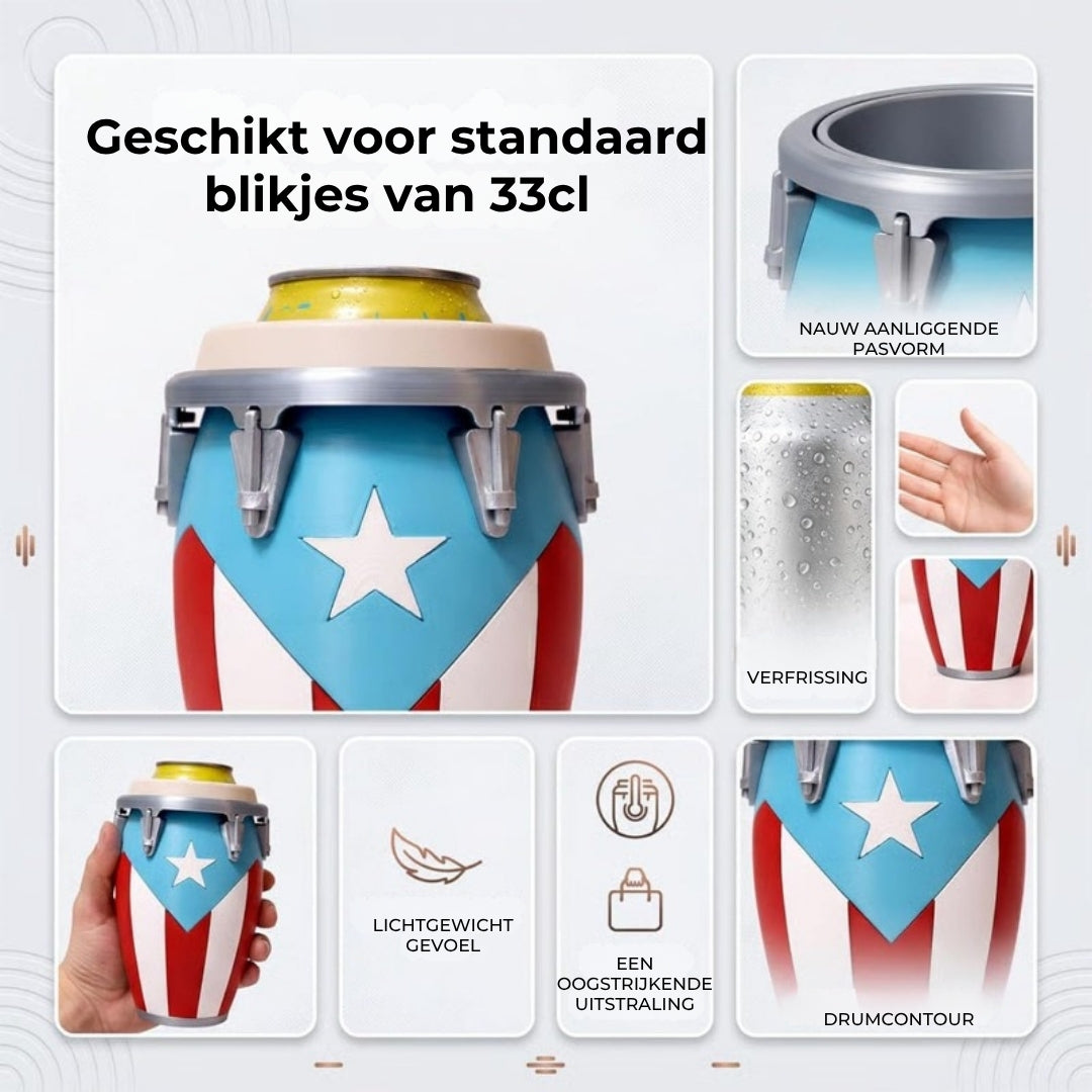 Conga Trommel Blikjeshouder