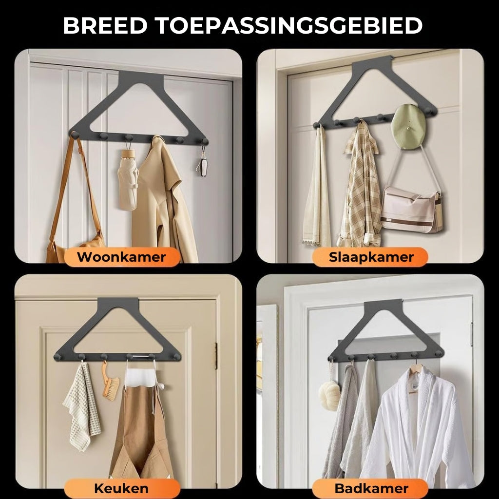 🏠 Deurhanger organizer in koolstofstaal