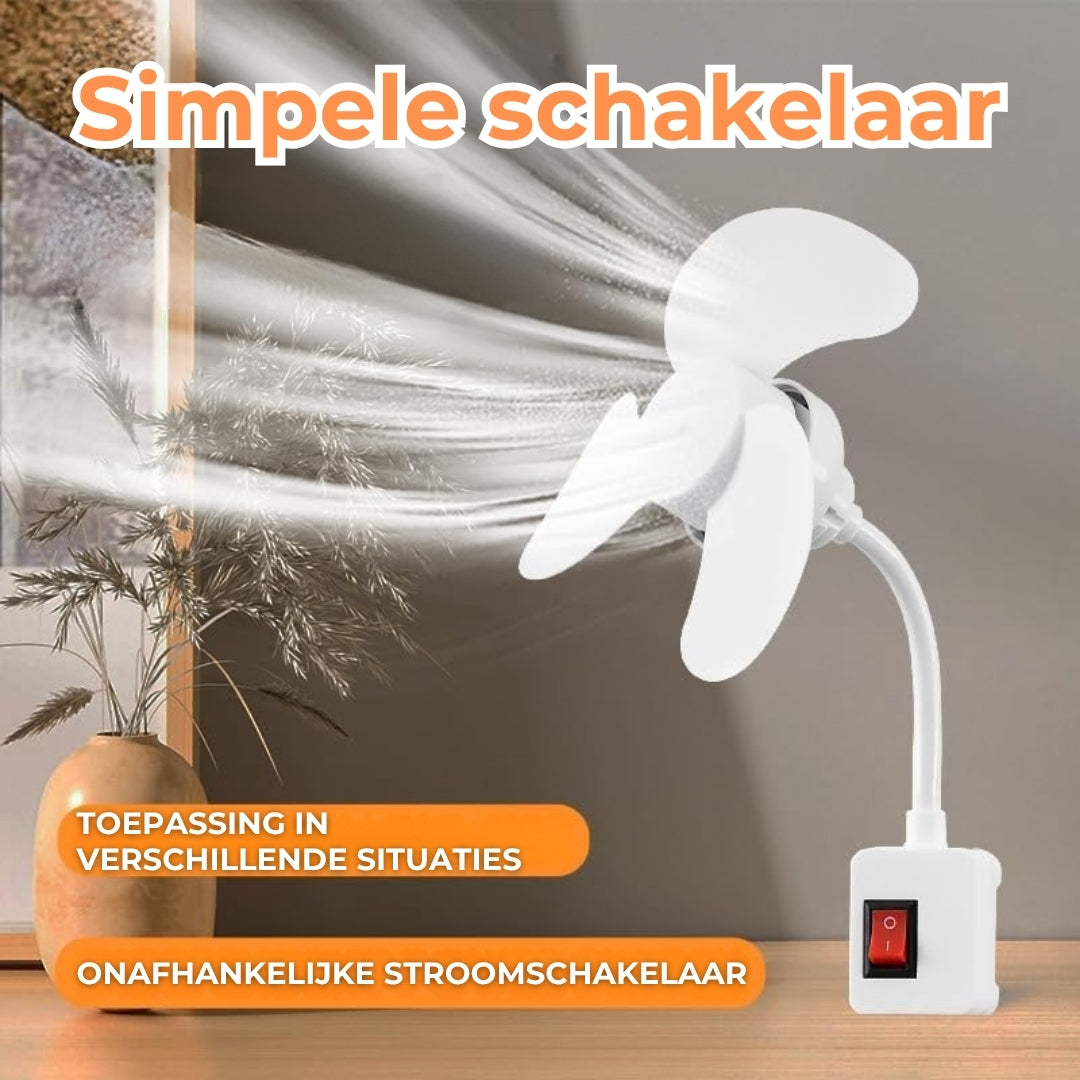 Flexibele Bureauventilator met Zwanenhals