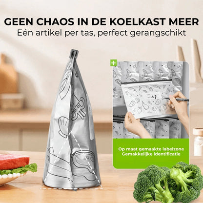 [30 stuks] Herbruikbare aluminiumfolie afsluitbare opbergzakjes