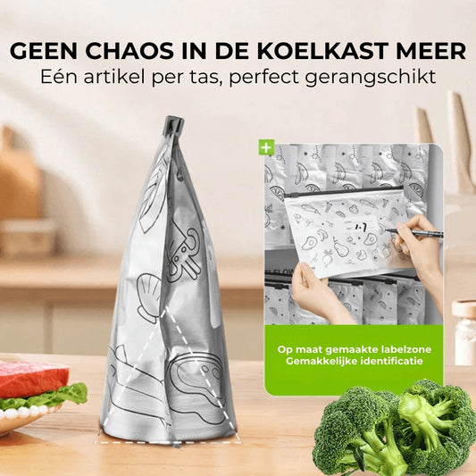 [30 stuks] Herbruikbare aluminiumfolie afsluitbare opbergzakjes