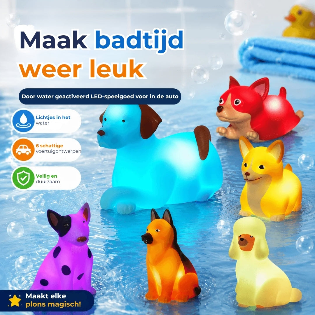 Watergeactiveerde LED Badspeeltjes - 6 Stuks