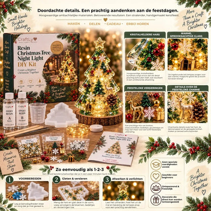DIY Hars Kerst Nachtlampje - Incl. Handleiding